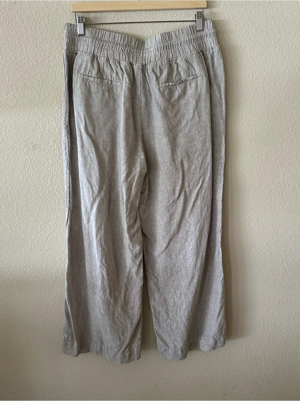 Quince Viral Wide-Leg Drawstring Light Taupe size L 100% Linen